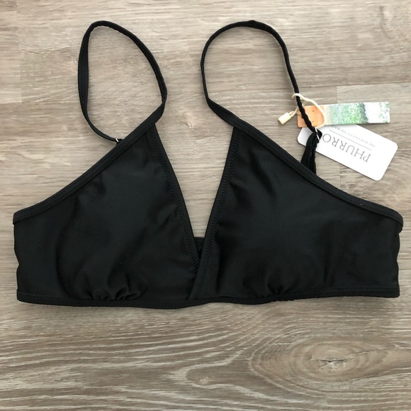 PHURRO Black Bikini Top Size Large - Picture 1 of 7